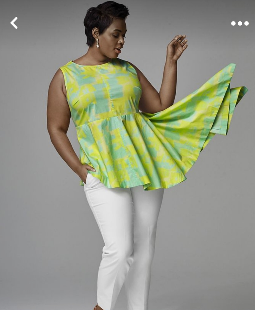 Lane Bryant Asymmetrical Peplum Top  18